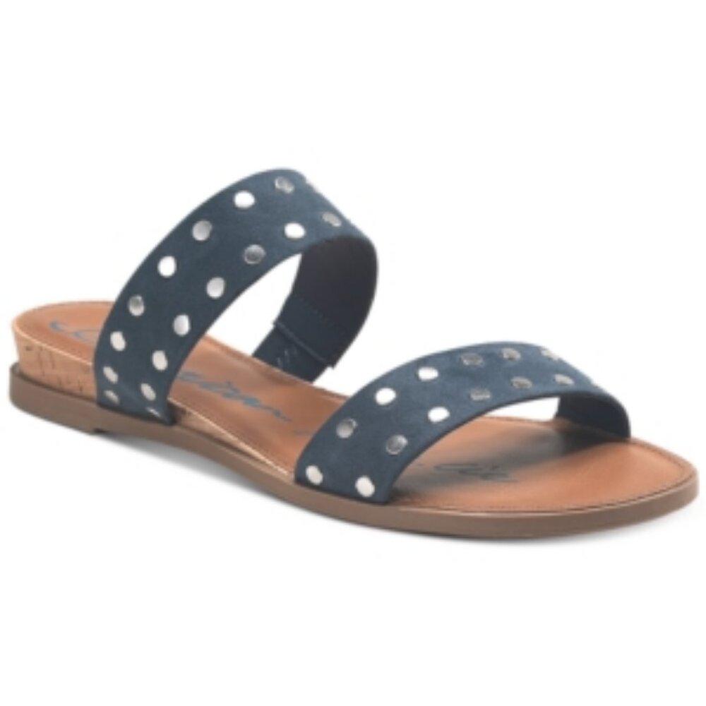 **SALE** American Rag Easten2 Slide Sandals Blue Stud 10.5M--NEW--6039